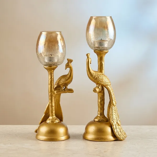 Golden_Brass_Peacock_Candle_Holder_Set_With_Glass_Holders