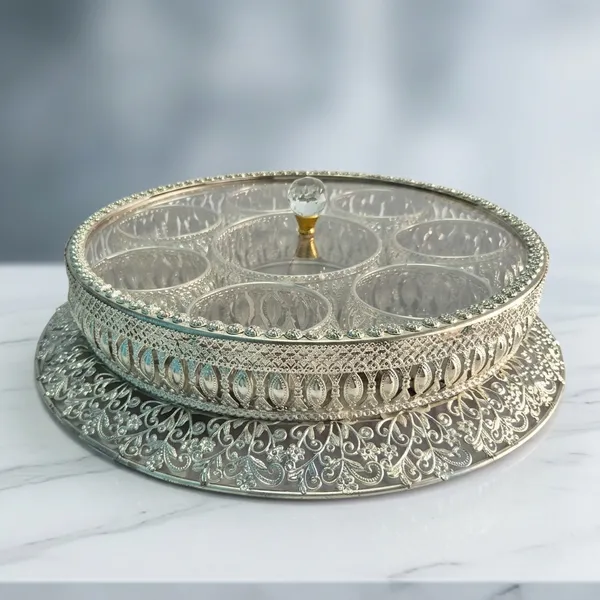 Silver_Plated_Ornate_Rotating_Dry_Fruit_Serving_Tray_With_Lid