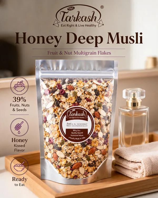 Healthy_Breakfast_Combo_Honey_Muesli_Fruit_And_Nut_Multigrain_Flakes_with_Black_Raisins_And_Paan_Flavoured_Raisins_Pack_Of_3