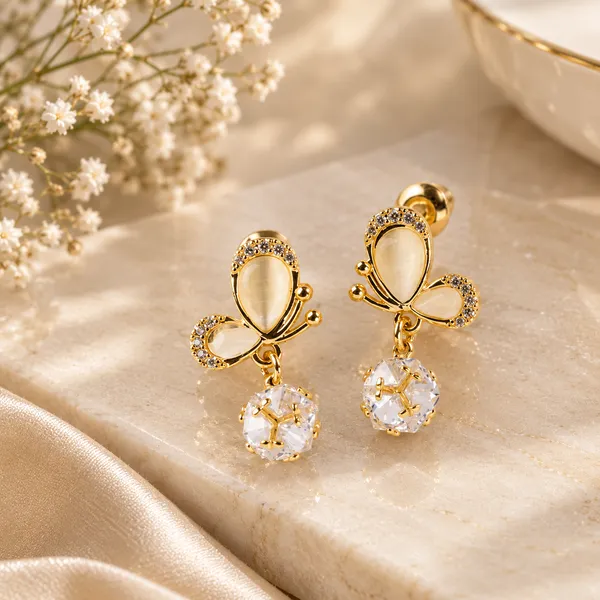 Gold_Tone_Crystal_Drop_Earrings_For_Women