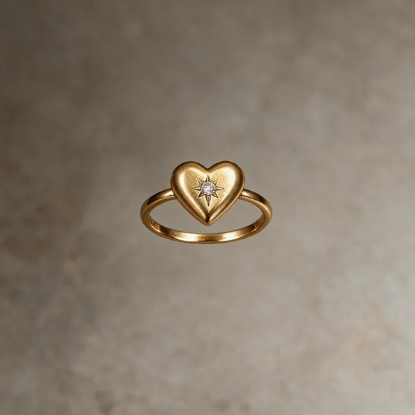 Gold_Tone_Heart_Design_Ring_For_Women