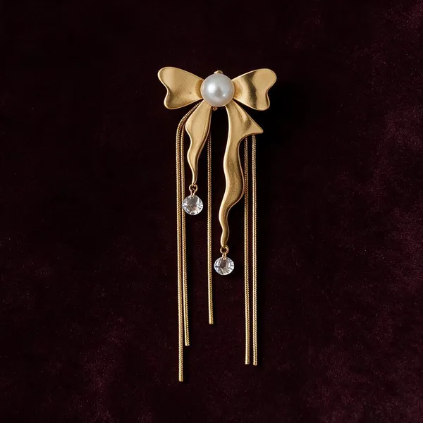 Gold_Tone_Stainless_Steel_Drop_Earrings_For_Women