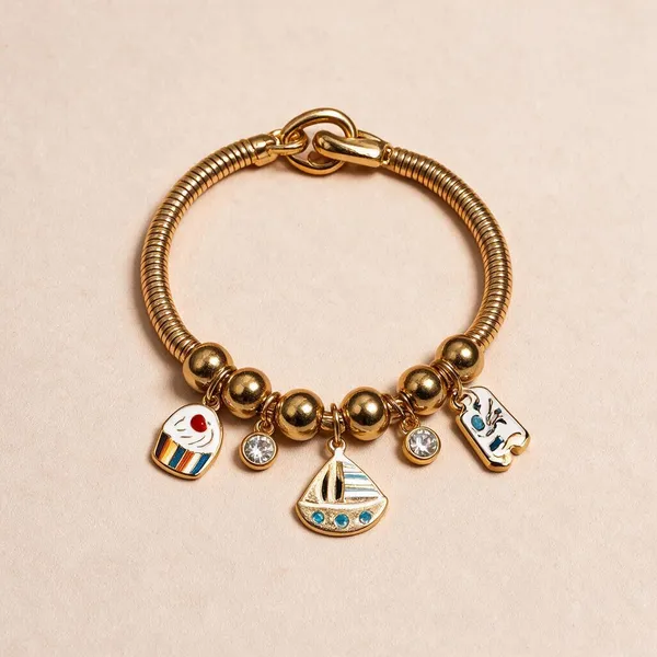 Gold_Tone_Charm_Bangle_Bracelet_For_Women