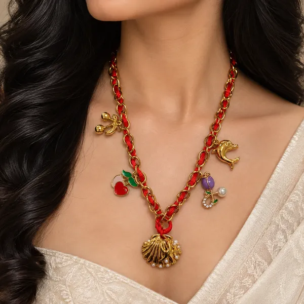 Red_Gold_Charm_Necklace_For_Women