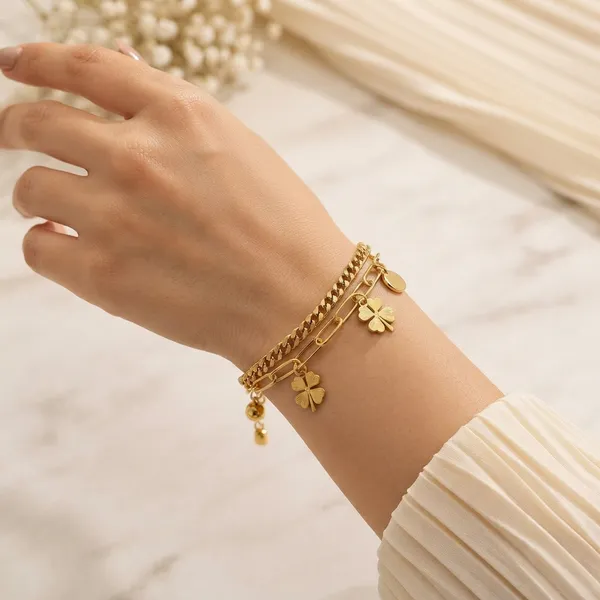 Gold_Tone_Layered_Charm_Bracelet_For_Women