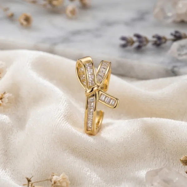 Gold_Tone_Bow_Design_Ring_For_Women