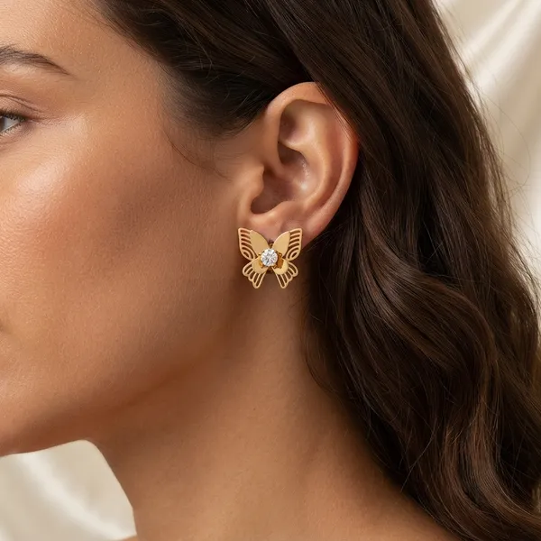 Gold-Tone_Stainless_Steel_Butterfly_Earrings_For_Women