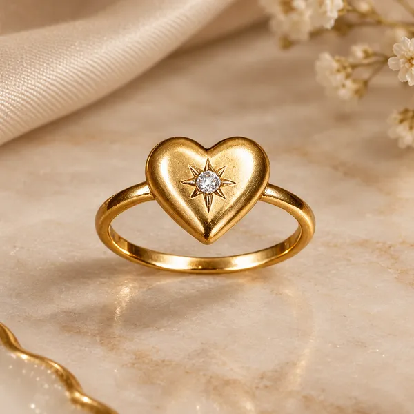 Gold_Tone_Heart_Design_Ring_For_Women