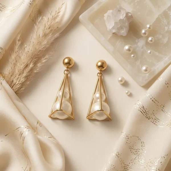 Gold_Tone_Geometric_Drop_Earrings_For_Women
