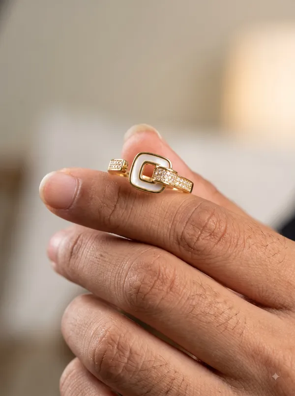 Gold_Tone_Geometric_Statement_Ring_For_Women