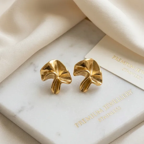 Gold_Tone_Floral_Stud_Earrings_For_Women