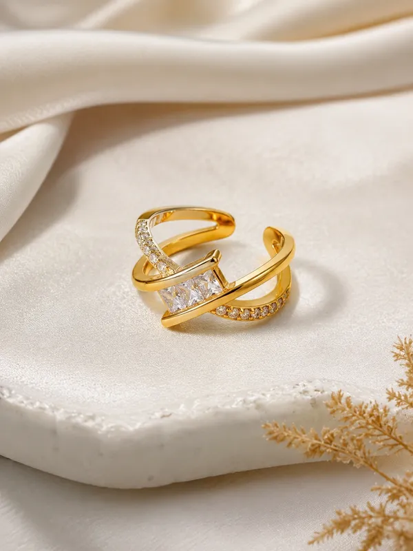 Gold_Tone_Embellished_Open_Ring_For_Women