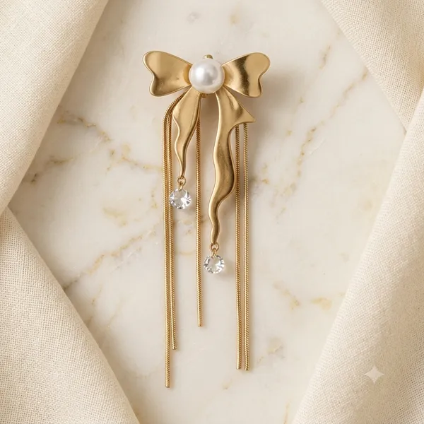 Gold_Tone_Stainless_Steel_Drop_Earrings_For_Women