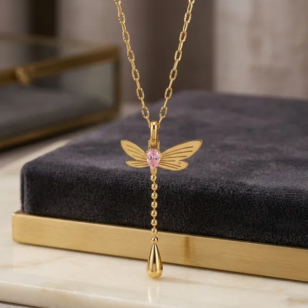 Gold_Tone_Butterfly_Necklace_For_Girls