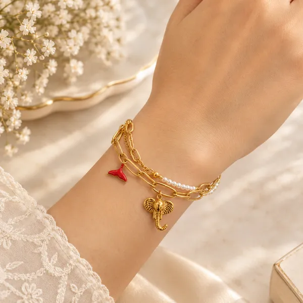 Gold_Tone_Layered_Bracelet_With_Charms_For_Women