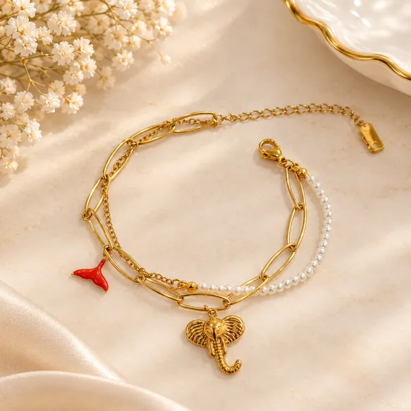 Gold_Tone_Layered_Bracelet_With_Charms_For_Women