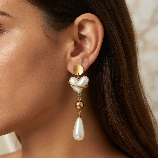 Gold_Tone_Stainless_Steel_Drop_Earrings_For_Women
