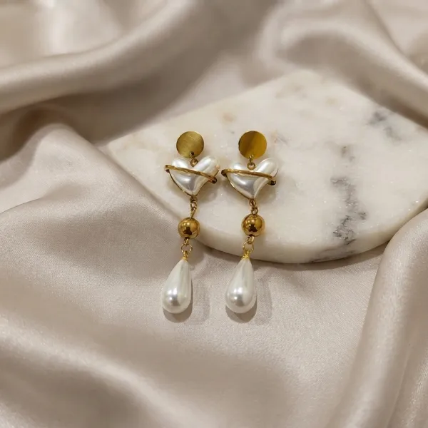 Gold_Tone_Stainless_Steel_Drop_Earrings_For_Women
