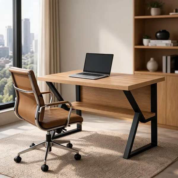 Wooden_Metal_Frame_Home_Office_Table