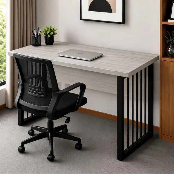 Wooden_Home_Office_Metal_Frame_Table