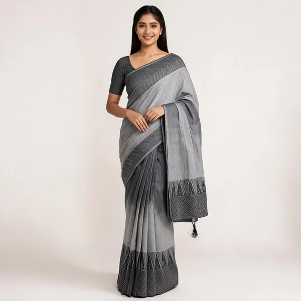 Fashion_Solid/Plain_Handloom_Pure_Cotton_Saree_(Grey)