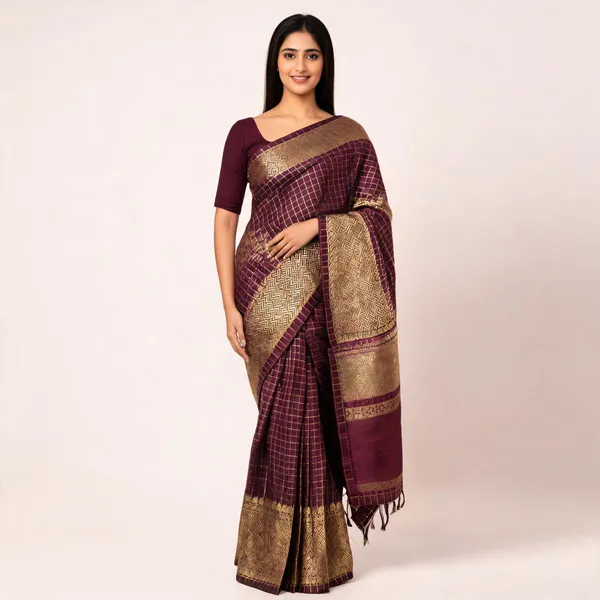 Fashion_Printed_Banarasi_Silk_Blend_Saree_(Multicolor)