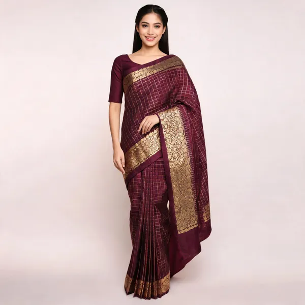 Fashion_Printed_Banarasi_Silk_Blend_Saree_(Multicolor)