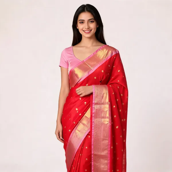 Rhfashions_Woven_Banarasi_Pure_Silk_Saree_(Red)