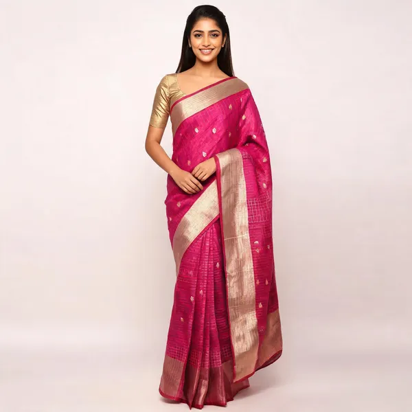 Fashion_Self_Design_Kota_Doria_Tissue_Saree_(Pink)