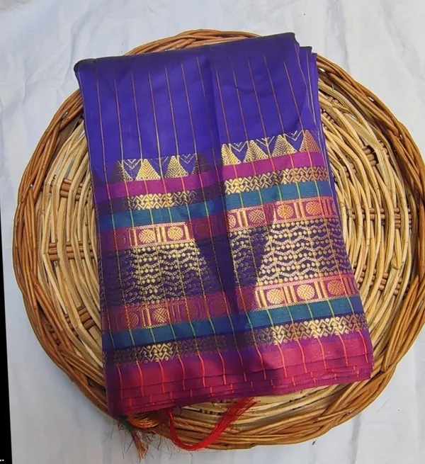 Rhfashions_Striped_Jainsem_Khasi_Dhara_Silk_Blend_Saree_(Blue)