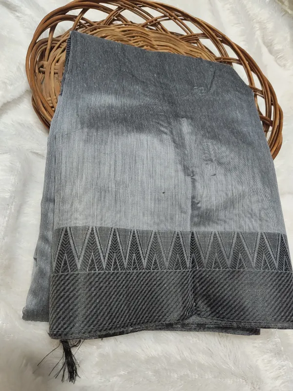 Fashion_Solid/Plain_Handloom_Pure_Cotton_Saree_(Grey)