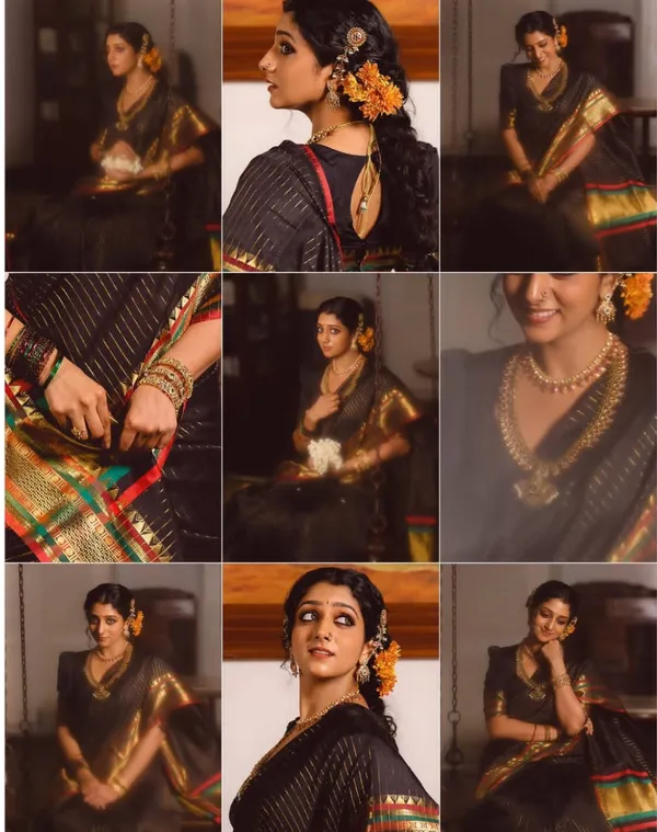 Fashion_Striped_Banarasi_Silk_Blend_Saree_(Black)
