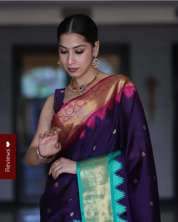 Rhfashions_Checkered_Banarasi_Tissue_Saree_(Blue)