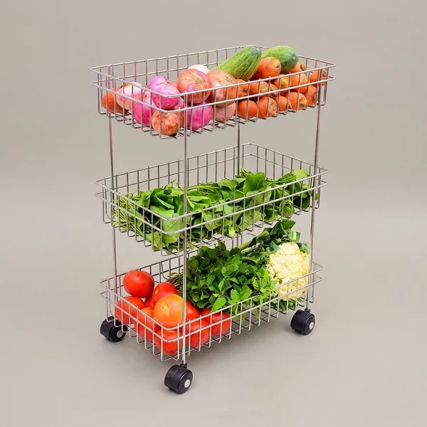 Houzifyy_3-tier_stainless_steel_kitchen_trolley_rack_fruit_vegetable_storage_rack