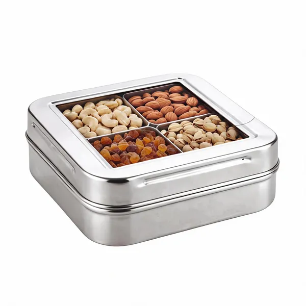 Houzifyy_Stainless_Steel_Masala_Box_With_4_Compartment_And_Transparent_Lid_|_Dry_Fruit_Storage_Container_For_Kitchen_|_Food_Grade_Rust_
