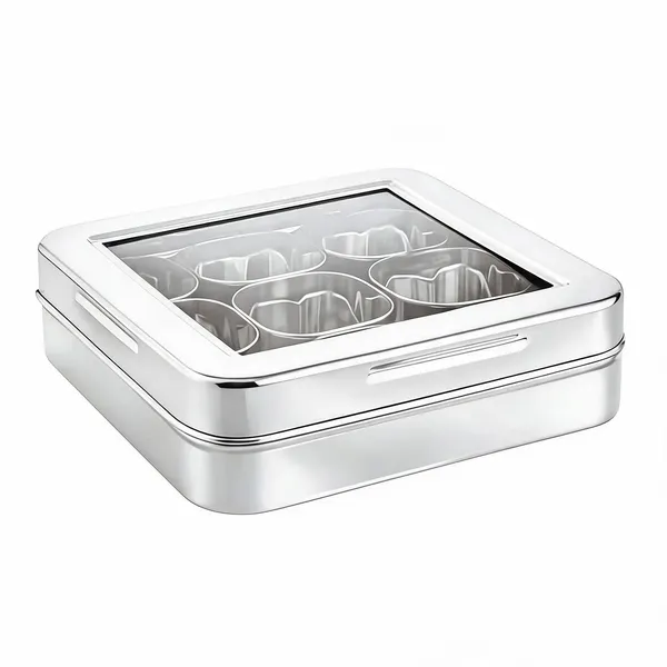 Houzifyy_Stainless_Steel_9_Square_Masala_Dabba_|__spice_box_|__dry_fruit_box_with_plain_lid