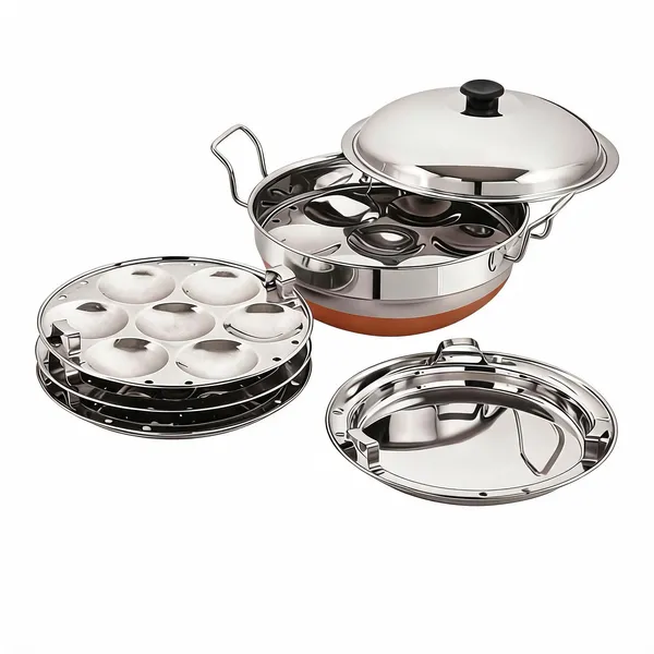 Houzifyy_Stainless_Steel_Multi_Kadai_With_Copper_Base_|__Multi-Purpose_Cooking_Pot_With_Lid_And_Multiple_Plates_|_Stakeable_Steamer_Set
