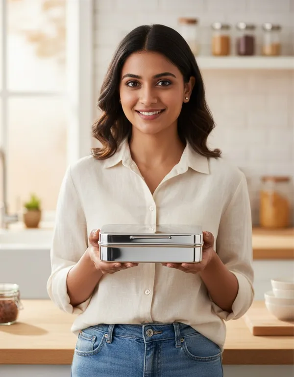 Houzifyy_Stainless_Steel_Rectangle_Shape_Flat_Plain_With_6_Bowl_Box
