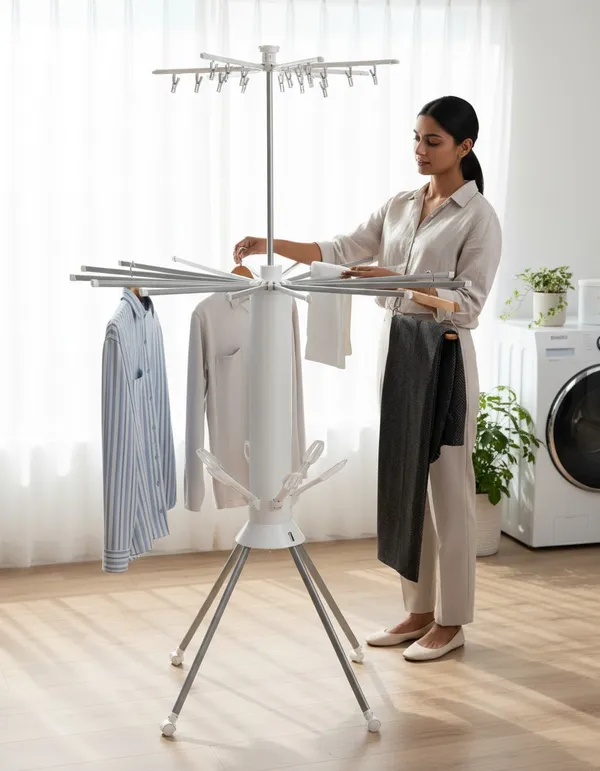Houzifyy_Octopus_Foldable_Rotating_Clothes_Drying_Rack_|_360_Degree__Multi-Layer_Laundry_Stand_With_Lockable_Wheels_&_Strong_Load_Capacity_|_Space_Saving_Indoor_&_Outdoor_Clothes_Hanger_For_Home_Balcony