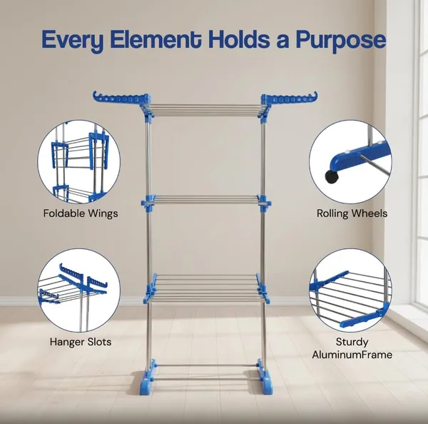 houzifyy_3-Tier_Foldable_Clothes_Drying_Stands_With_Wheels_|_Heavy_Duty_Laundry_Drying_Rack_|_Multiplayer_Garment_Hanger_Stand_For_Indoor_Outdoor_Use_|_Space_Saving_Cloth_Dryer_Rack
