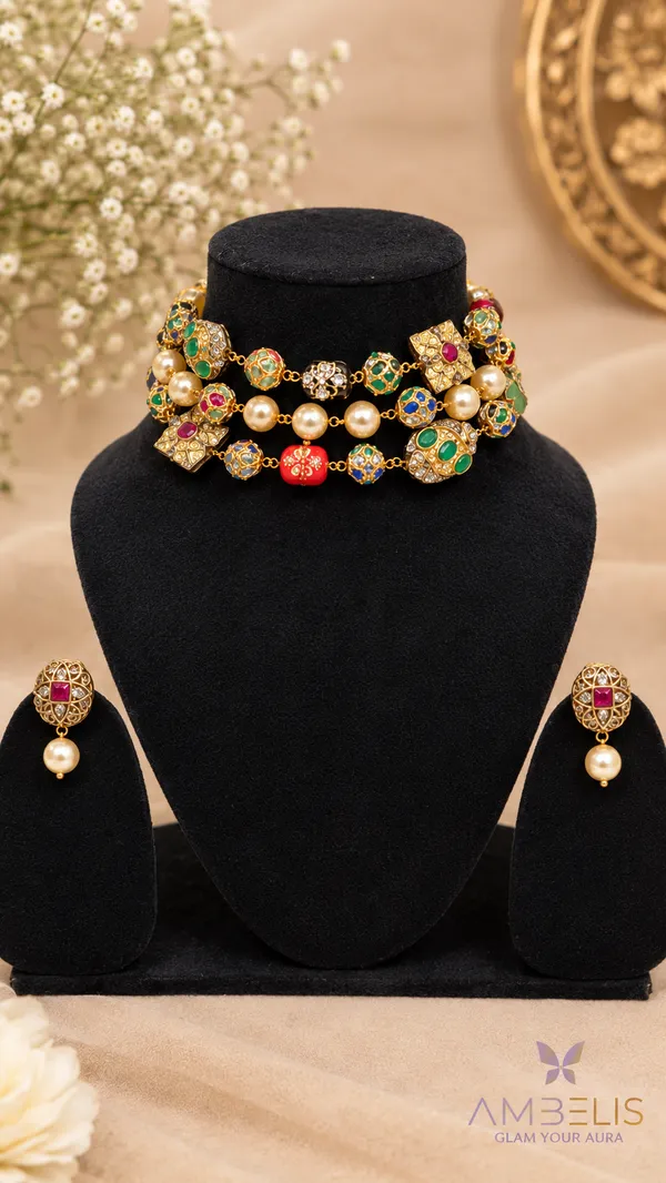 Multicolour_Beaded_Statement_Necklace