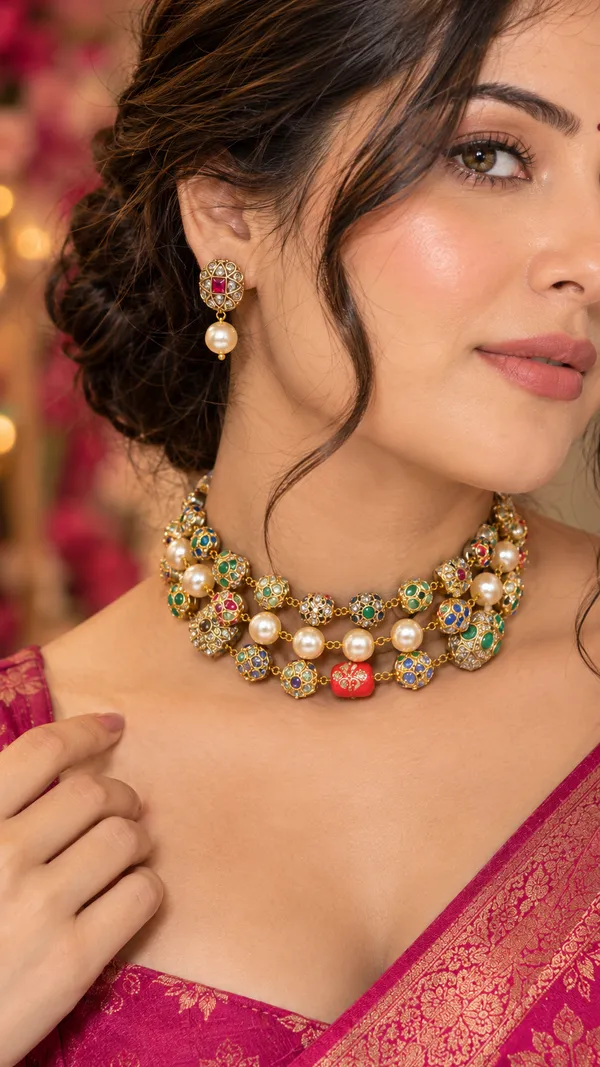 Multicolour_Beaded_Statement_Necklace