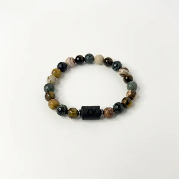 Leo_Zodiac_Bracelet_–_Black_Obsidian_with_Leo_Charm