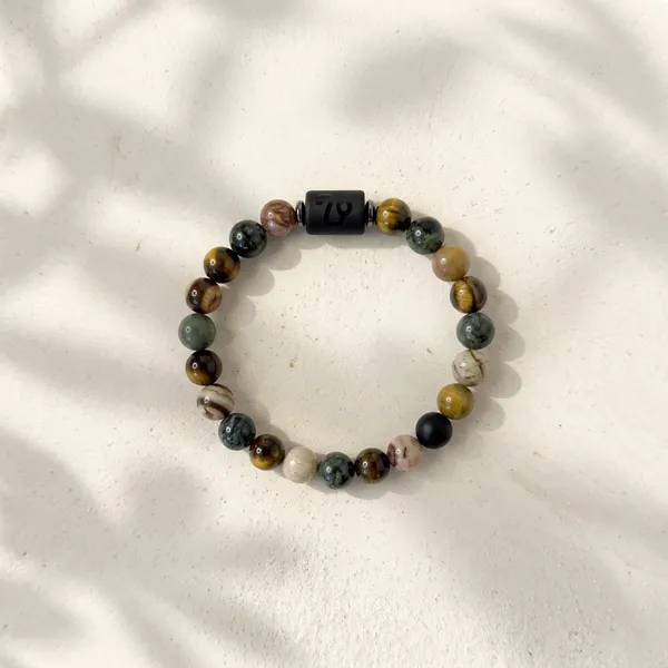 Leo_Zodiac_Bracelet_–_Black_Obsidian_with_Leo_Charm