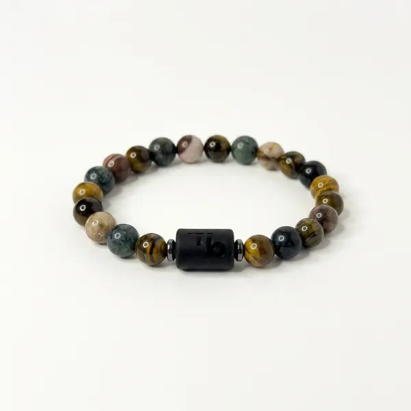 Capricorn_Zodiac_Bracelet_–_Black_Obsidian_with_Capricorn_Charm