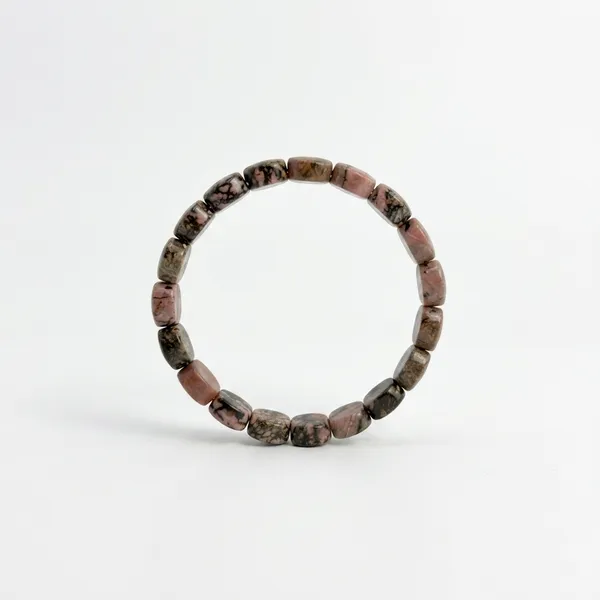 Black_Veined_Rhodonite_Bracelet_–_Faceted_Oval_Beads