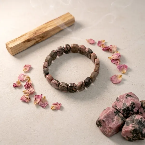 Black_Veined_Rhodonite_Bracelet_–_Faceted_Oval_Beads