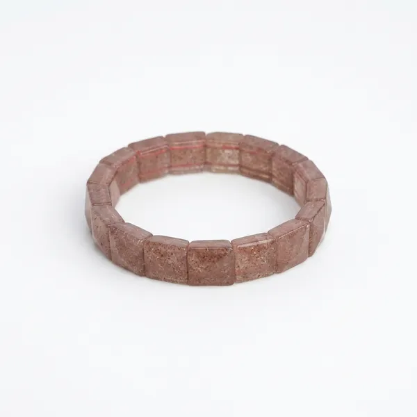 Strawberry_Quartz_Bracelet_–_Faceted_Square_Beads_(12mm)