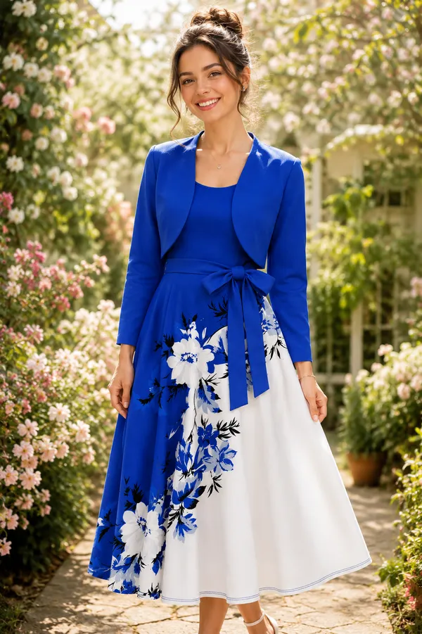 Elara_Elegant_2_Piece_Womens_Royal_Blue_Cardigan_Jacket_Floral_Suspender_Dress_Set