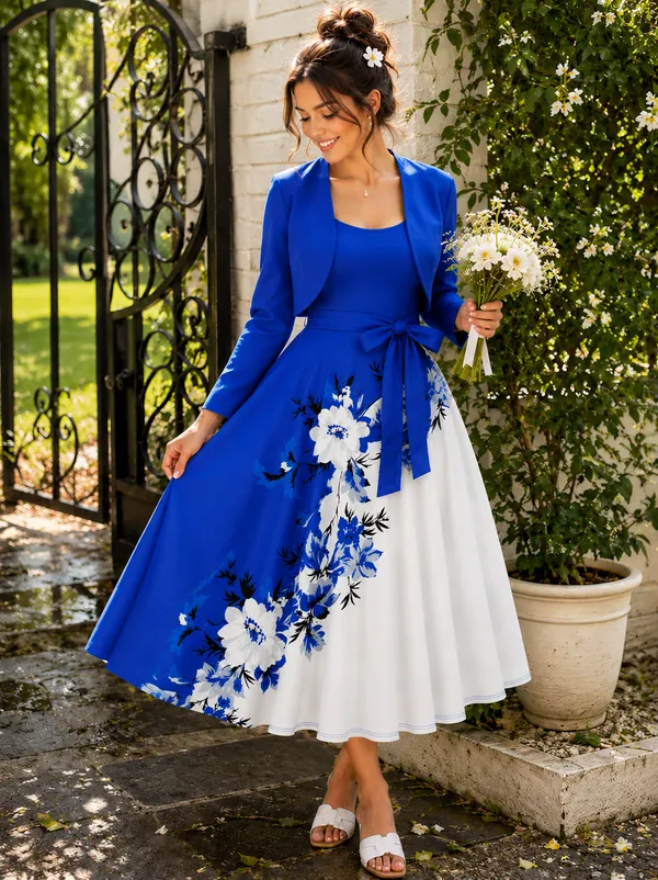 Elara_Elegant_2_Piece_Womens_Royal_Blue_Cardigan_Jacket_Floral_Suspender_Dress_Set